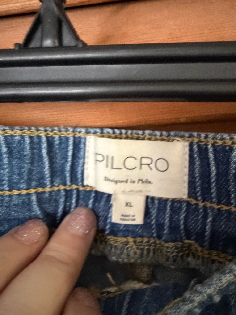 Anthropologie Pilcro The Izzie Relaxed Pull-On Barrel Jeans in blue size XL - Picture 6 of 10